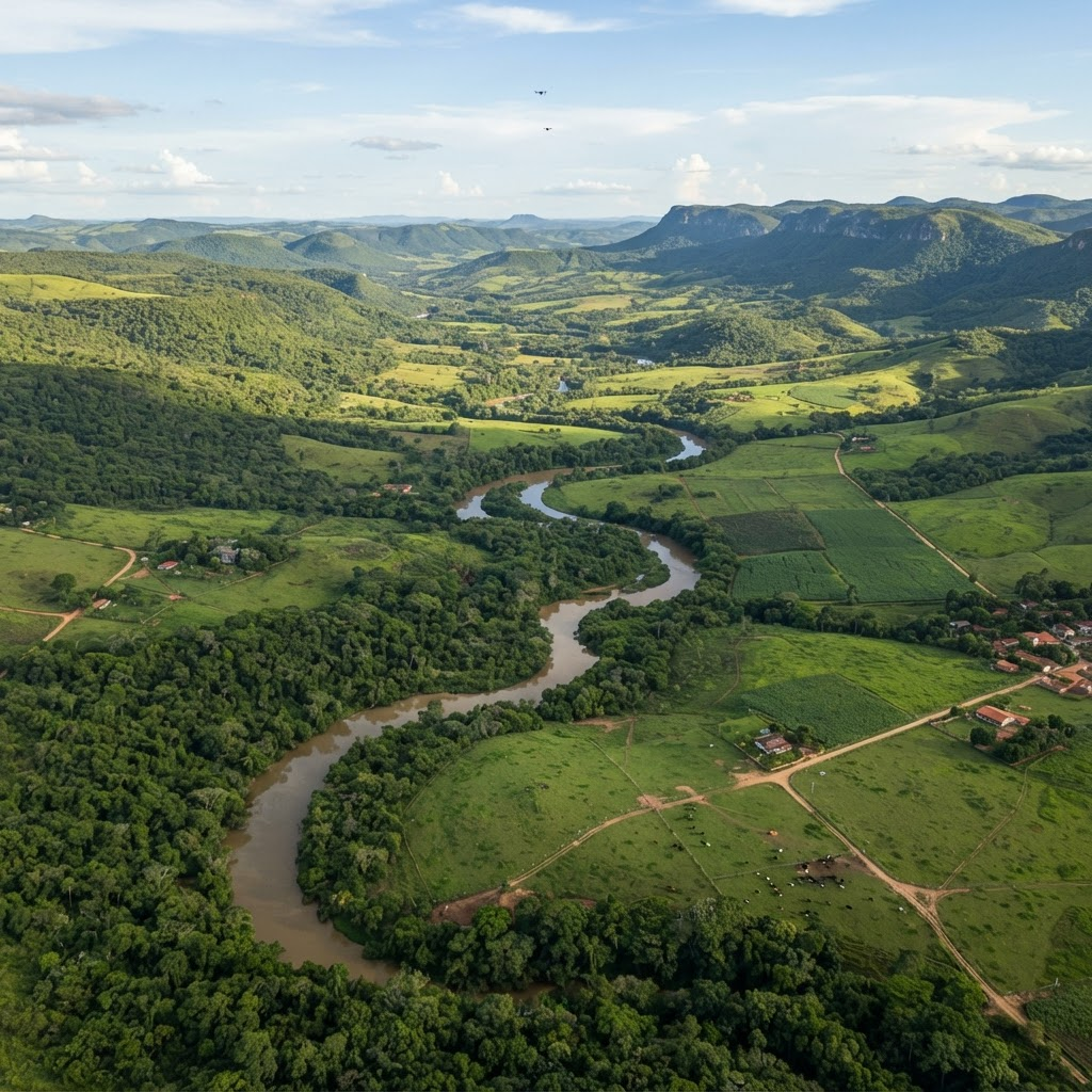 Mapeamento aéreo de terreno